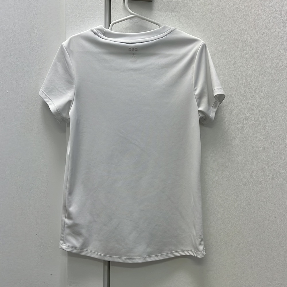 DSG Girls White Softball T-shirt with bat design - size S (8-9) - Picture 4 of 7